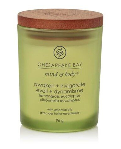 Chesapeake Bay Scented candle with wooden lid - Lemongrass Eucalyptus