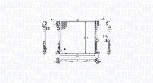 Radiator MAGNETI MARELLI 350213214400 Radiator MAGNETI MARELLI 350213214400