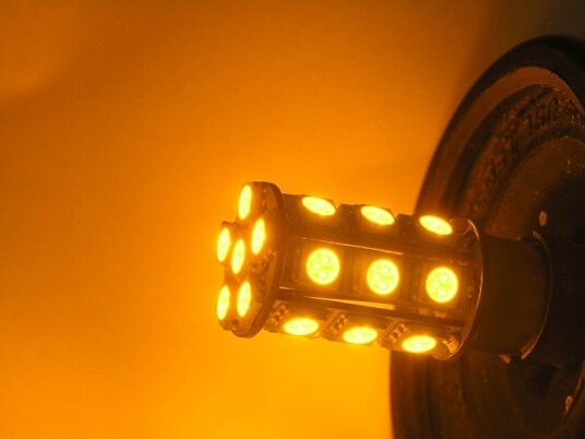24xSMD LED pære 21W   10 30V BA15S Velg farge: Oransje