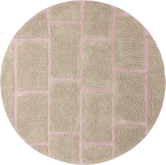 Runde tepper Lindley Natural Cotton Shaggy beige/rosa Størrelse: Ø 200 cm Runde tepper Lindley Natural Cotton Shaggy beige/rosa Størrelse: Ø 200 cm