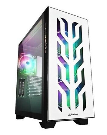 Sharkoon Elite Shark CA300T - Kabinett - Tower - Hvit Sharkoon Elite Shark CA300T - Kabinett - Tower - Hvit