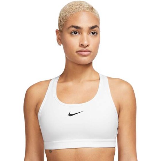 Nike Swoosh Medium Sports Bra sports-BH dame Hvit L