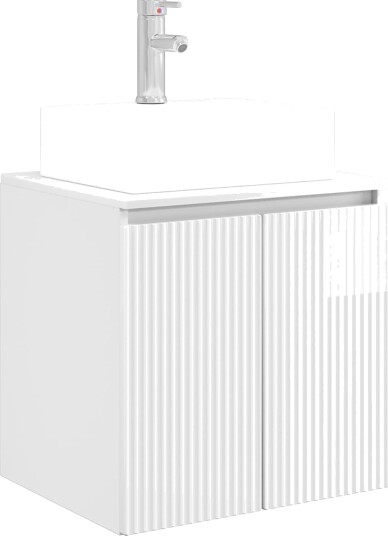  Vegghengt vaskeservant Høgglans hvit 49,5 x 41 x 62,5 cm