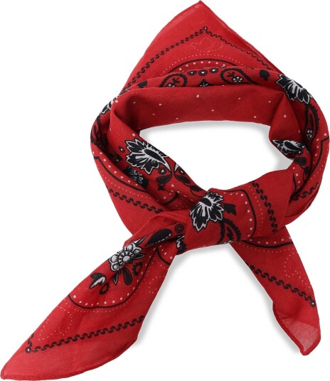 Gina Tricot Cotton Bandana Scarf   RED PAISLEY (3471)   One Size