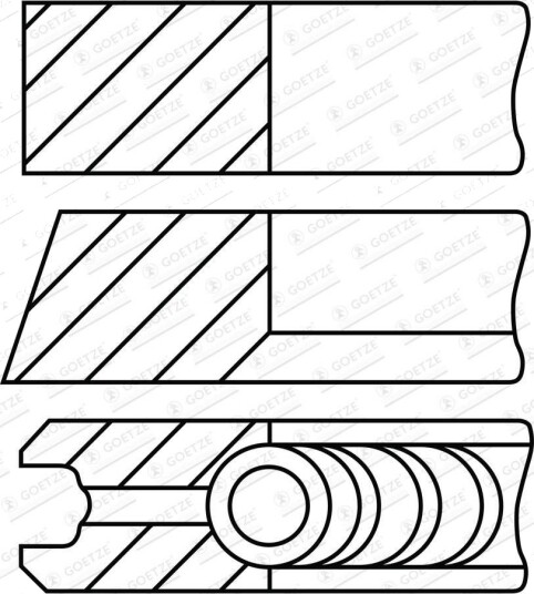 Stempelringsett GOETZE ENGINE 08-433107-00