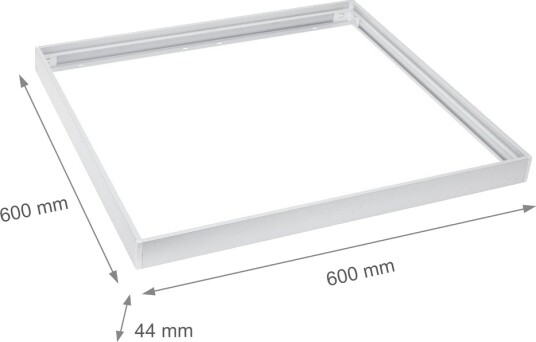 Spectrum Ramme til 60x60 LED panel   Hurtig samlesett plast hjørner hvit kant
