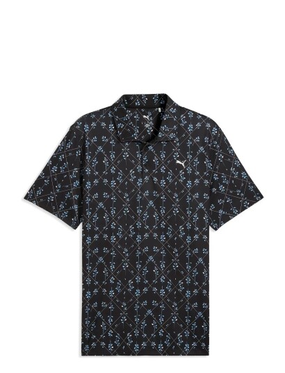 PUMA Golf Cloudspun Argyle Bloom Polo Lc Black S