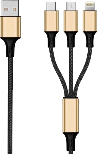 2Go 797152 3 M Usb B Usb C/Micro-Usb B/Lightning Sort Gull
