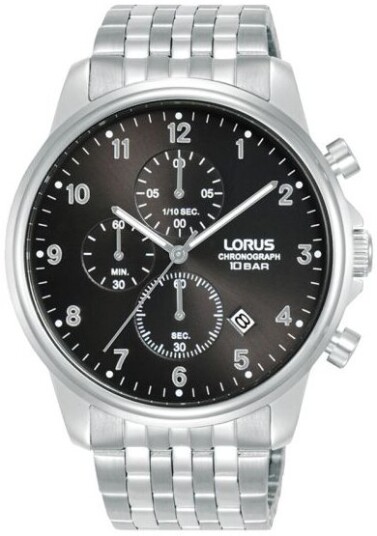 Lorus Herreklokke RM335JX9 Dress Sort/Stål Ø43 mm Lorus Herreklokke RM335JX9 Dress Sort/Stål Ø43 mm