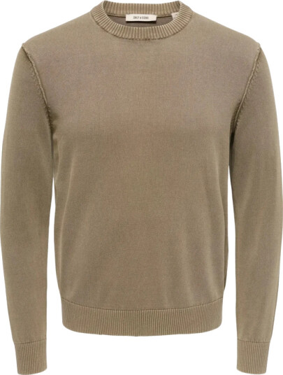 Only & Sons Herre Strikkevarer Beige L,