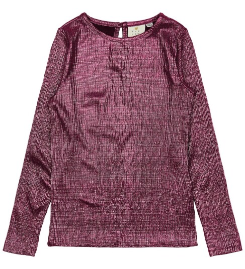 The New Tnprudence L_S Pleat Tee Purple 134/140 The New Tnprudence L_S Pleat Tee Purple 134/140