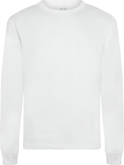 GAP Long Sleeved Heavy Relaxed T Shirt From The Gap Collection White S