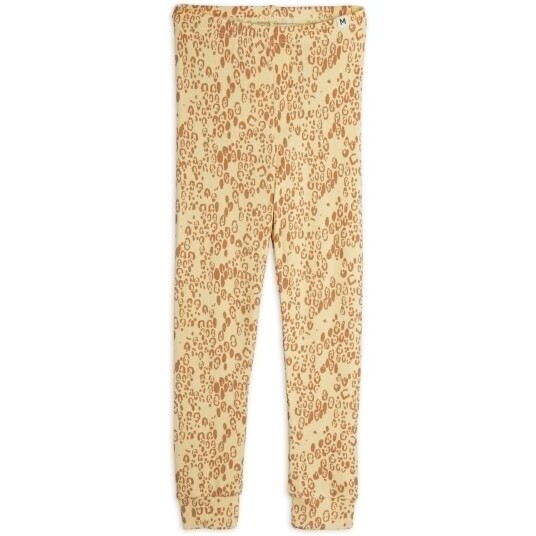 Mini Rodini Beige Mini Leopard AOP Leggings 104-110