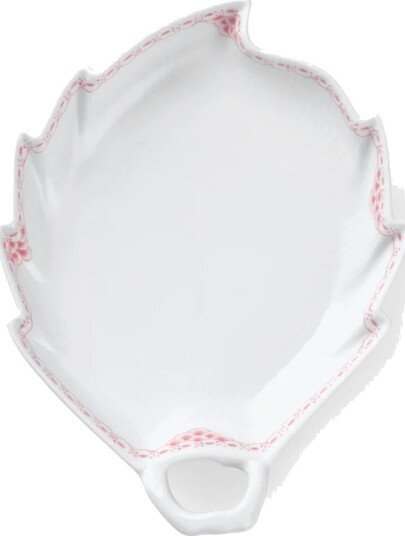 Royal Copenhagen Coral Lace løvformet fat Korall-hvit