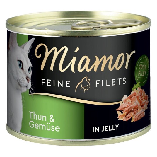 Miamor Fine Fileter 6 X 185 G Tunfisk & Grønnsaker I Gelé