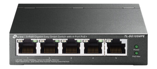 TP-Link TL-SG105MPE 5-Port Gigabit Easy Smart Switch with 4-Port PoE+ (4895252500264)