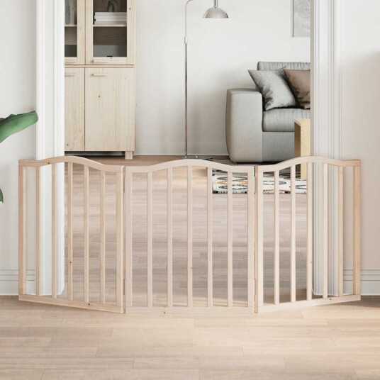 Vidaxl Hundeport Sammenleggbar 3 Paneler 150 cm Poppeltre