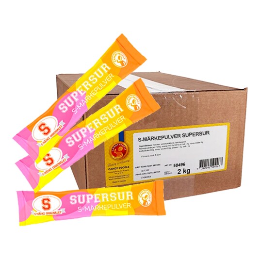 ERT Godis Singel S-Märkepulver Supersur Storpakning - 2 kg ERT Godis Singel S-Märkepulver Supersur Storpakning - 2 kg