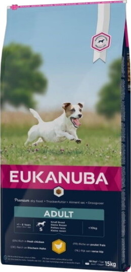 Eukanuba Hundefôr Voksen Liten Rase 15 kg - Tørrfôr med Kalkun og Kylling