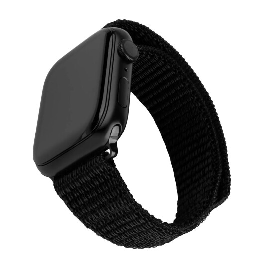 Apple Watch (42/44/SE/45) Fixed Nylonreim - Svart