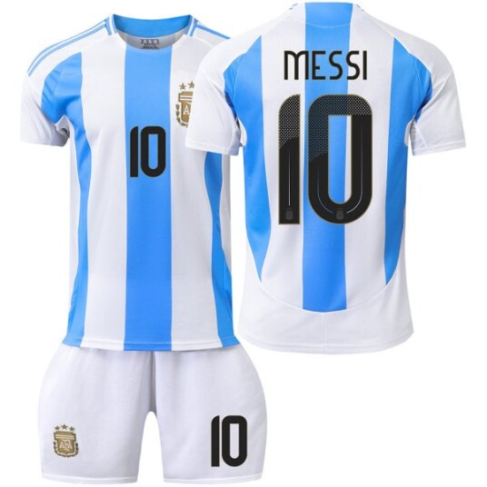Fotballtreningstrøye 2024 Copa America Argentina Fotballtrøye 10 Messi 11 Di Maria Voksen Barn Trøyesett Hem 10 28