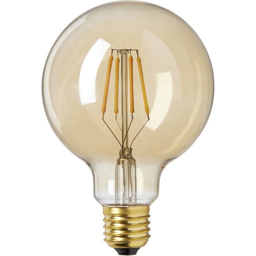 Nielsen Light E27 globepære ravfarget Ø9,5 cm