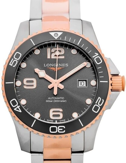 Longines Herreklokke L3.782.3.78.7 HydroConquest Grå/Stål Ø43 mm Longines Herreklokke L3.782.3.78.7 HydroConquest Grå/Stål Ø43 mm