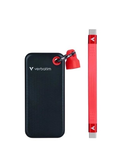 Verbatim Pocket SSD 256GB USB 3.2 Gen 2 Black/Red