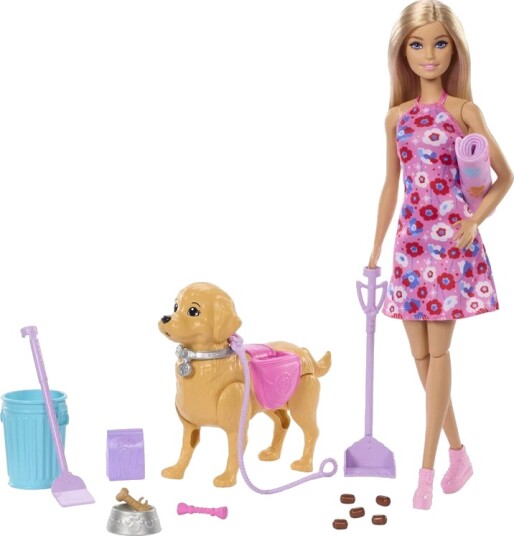 Barbie “Malibu” Walk & Potty Pup Toy Set Pink ONE SIZE