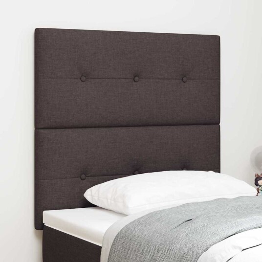 Hodegjerdet med knappet tufting Mørk brun 100 cm Stoff