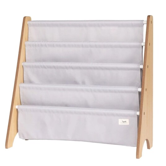 3 sprouts Book Rack Light Grey