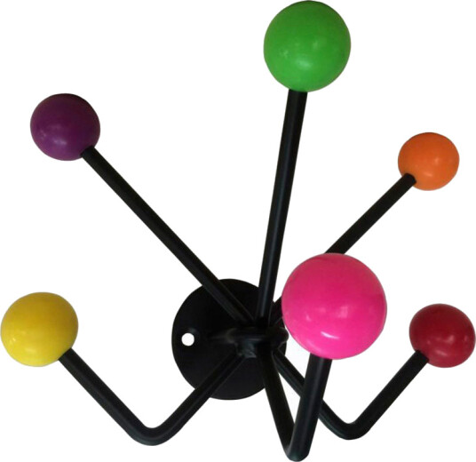 Home it knaggrekke med 6 kroker 175x125x145mm multi Home it knaggrekke med 6 kroker 175x125x145mm multi