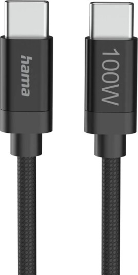 Hama Fabric 3 M Usb C Usb C Usb 2.0 0,48 Gbit/S Svart