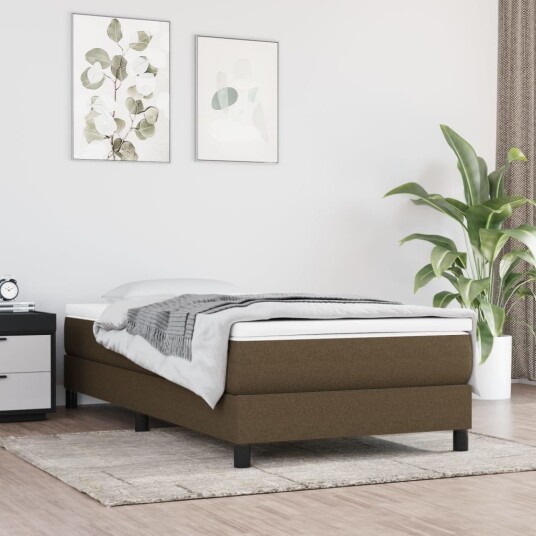 vidaXL Pocket Spring Sengemadrass Medium Mørk Brun 100x200x20 cm Stoff vidaXL Pocket Spring Sengemadrass Medium Mørk Brun 100x200x20 cm Stoff