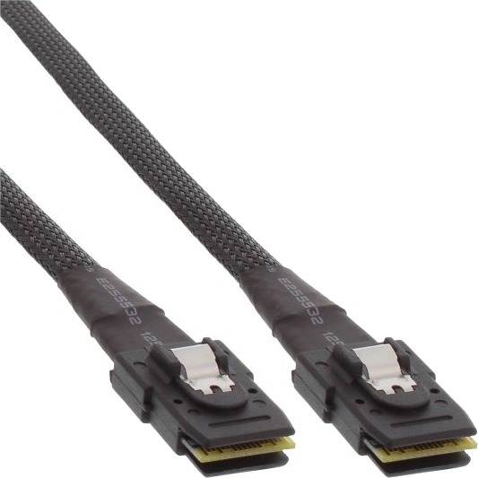 Inline 27624A 1 M Mini Sas Sff 8087 Male Mini Sas 36Pin Sff 8087 Hankjønn/Hankjønn Sort 52 G