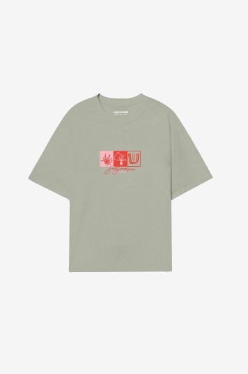 Jack & Jones Junior T skjorte jorCanggu Front Tee SS Crew Neck JN Grønn