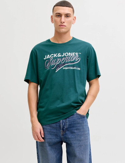 Jack & Jones Jjelogo Tee Ss O Neck 2 Col Ss26 Sn   Green   S