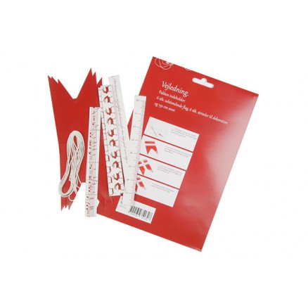 Diverse DIY Flaggranke Dannebrog 6 flagg