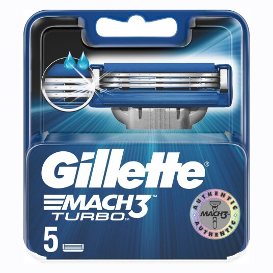 Gillette Barberblader Mach3 Turbo 5-pk.