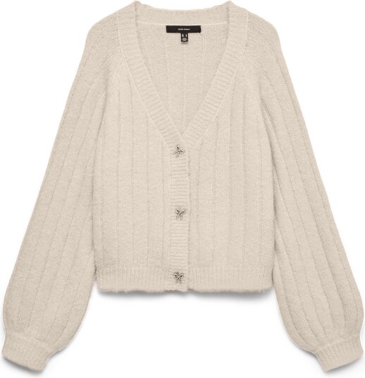 Vero Moda Vmsally Ls V Neck Cardigan   BIRCH   M