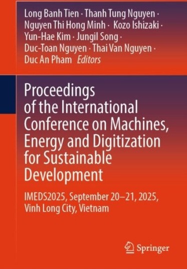 Proceedings of the International Conference on Machines, Energy and Digitization for Sustainable Development