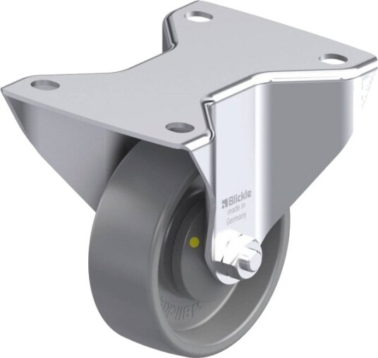 Blickle 925063 Bk-Po 100Ka-3-Els Faste Hjul I Stål, Hjuldiameter 100 Mm, Bæreevne (Maks.) 280 Kg, 1 Stk
