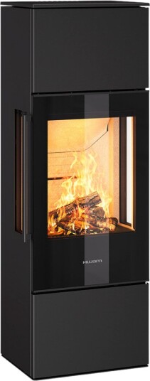 Hwam 5250m Svart Vedovn Med Sideglass Og Glassdør