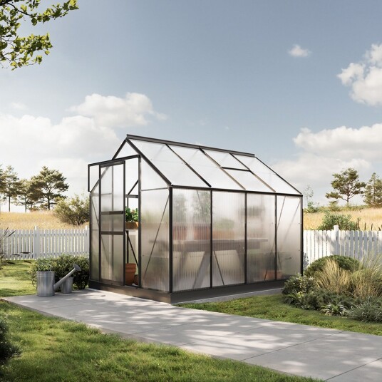 Drivhus Bruka Sortlakkert Kanalplast, Nei, 4,9 M²