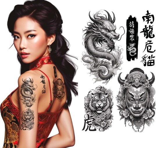 Asiatisk 5 Midlertidige Tatoveringer Midlertidige Tatoveringer 15972