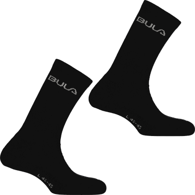 Bula 2PK Wool Socks sokker unisex Svart 37-39