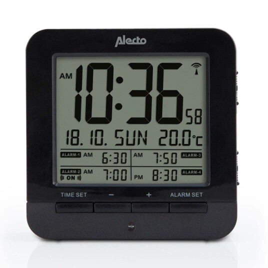 Alecto Vekkerklokke med termometer