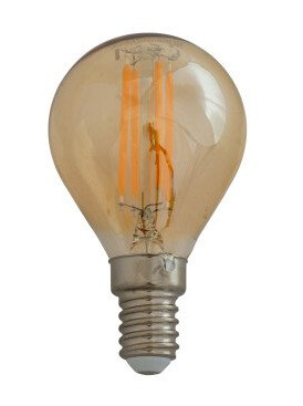 LED Krone Amber D45, E14, 3 trinn, 4W, 400 lm, 2200K