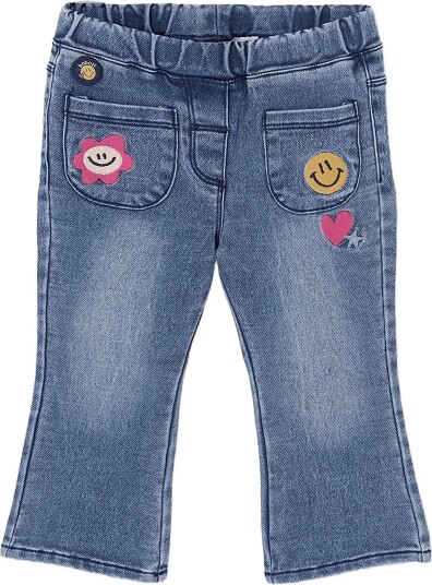 Boboli Denim Trousers Knit For Girl Bci BLUE 128