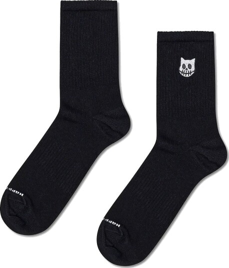 Happy Socks Cat Skull Sneaker Sock Black 41 46